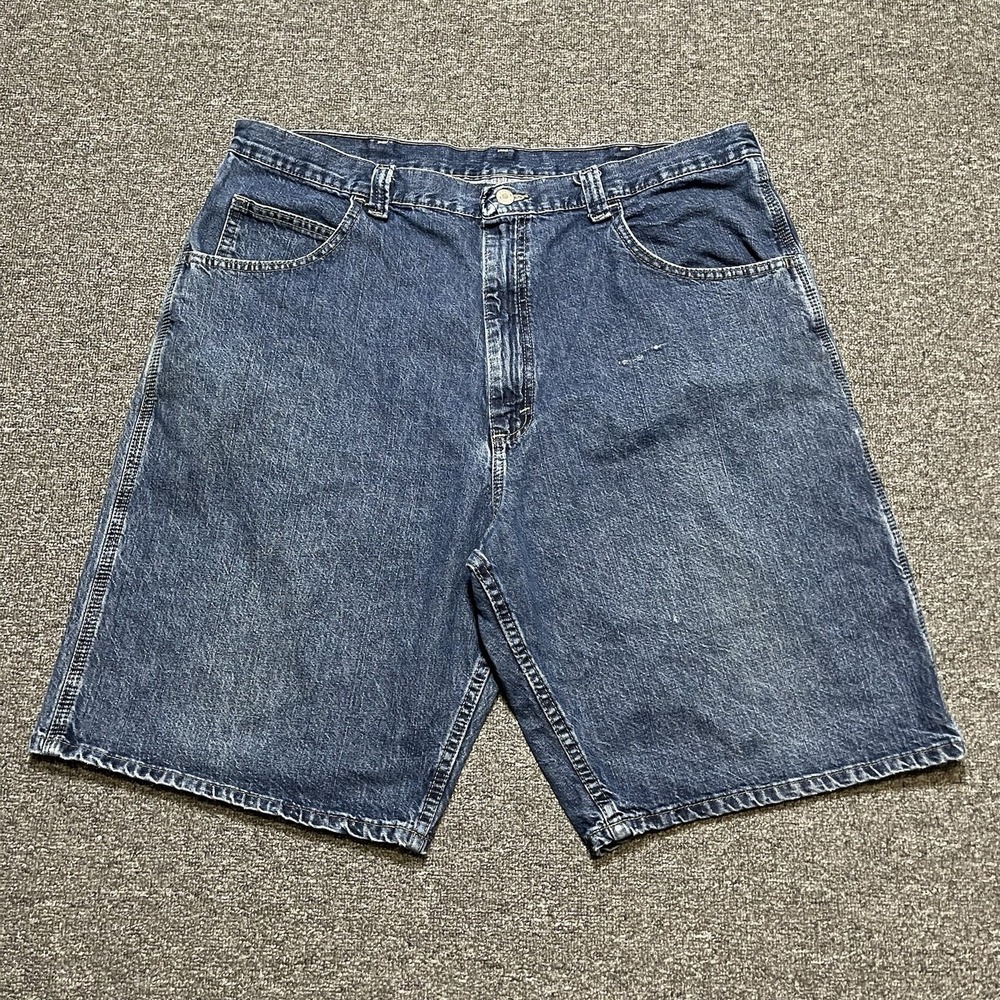 Y2K WRG Jean Co. Denim Carpenter Shorts‎ Blue Size 38 Relaxed Fit Jorts